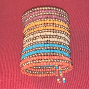 3inch multicolored beaded cuff